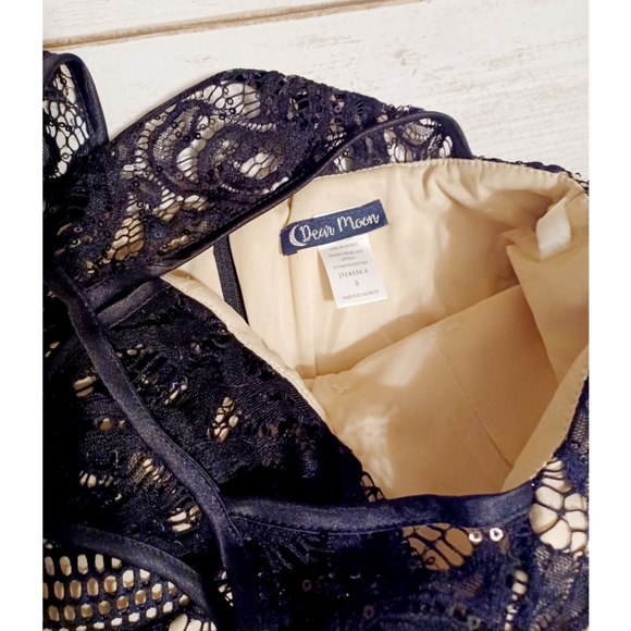 Dream ' Moon Halter Cutout Zip Back Lace Mini Dress - Picture 12 of 16